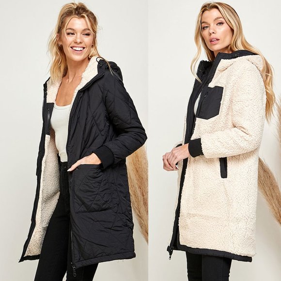 Jackets & Blazers - Reversible Shera Jacket, Parka Jacket with Drawstring Detail